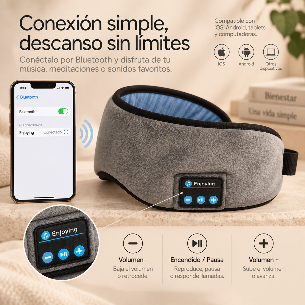 Antifaz Bluetooth RENEEW